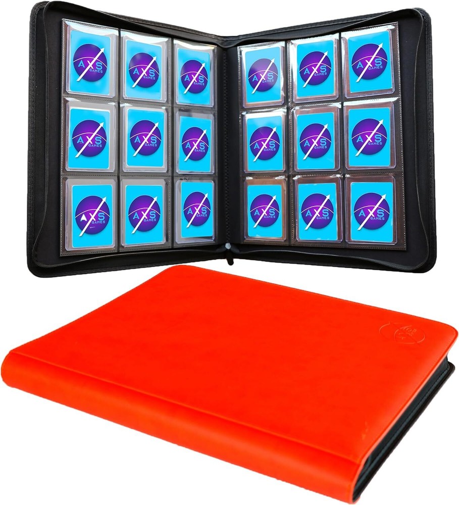AXS Games Toploader Binder, Holds 252 Toploaders 9-Pocket Top Loader Storage