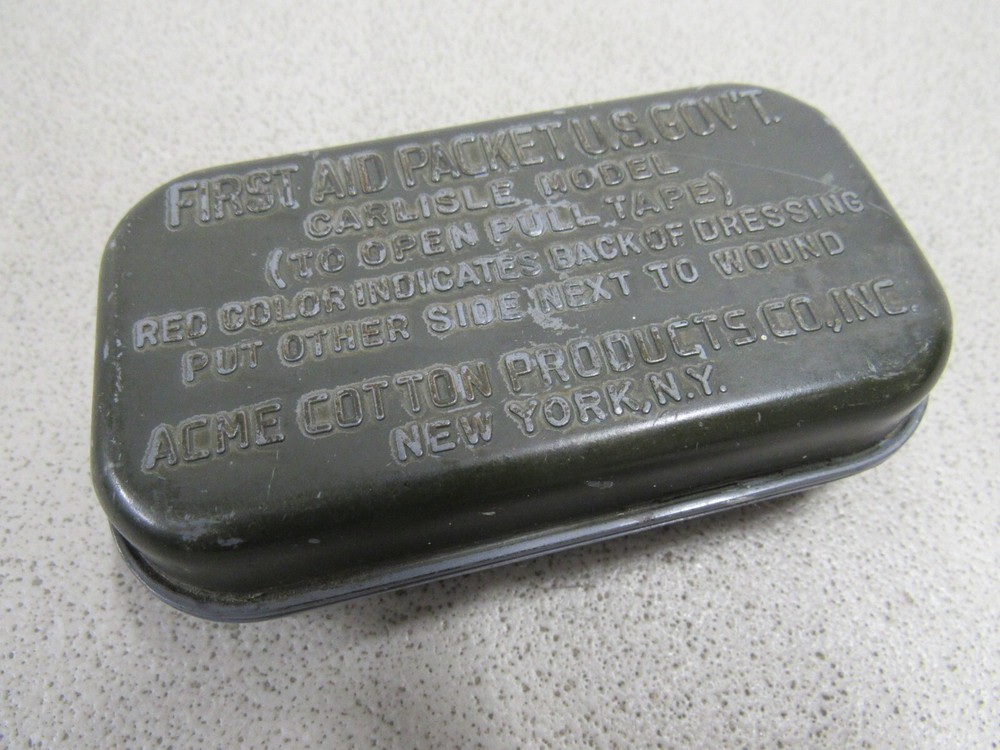 WW2 US Tenite Plastic First Aid Packet Carlisle Model CONTAINER ONLY Experimenta