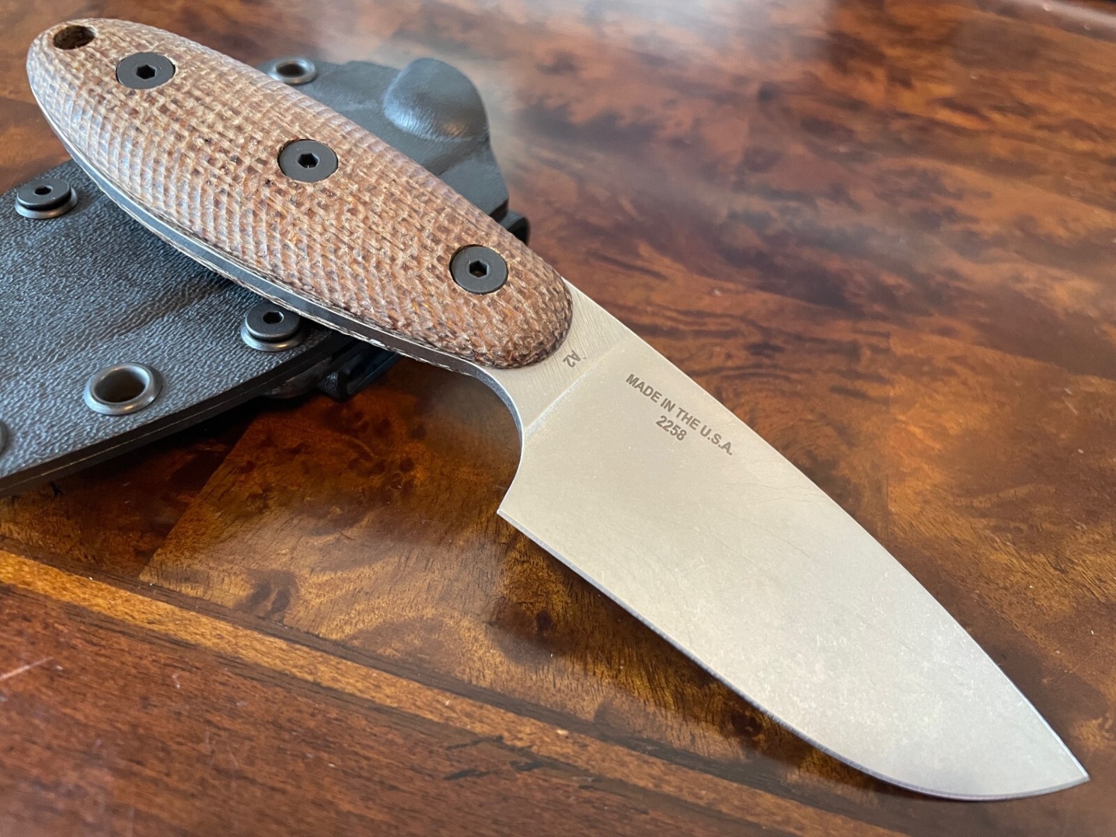 ESEE Knives Sencillo A2 Stonewash Micarta Second Production Run ESEE-SENCILLO-A2