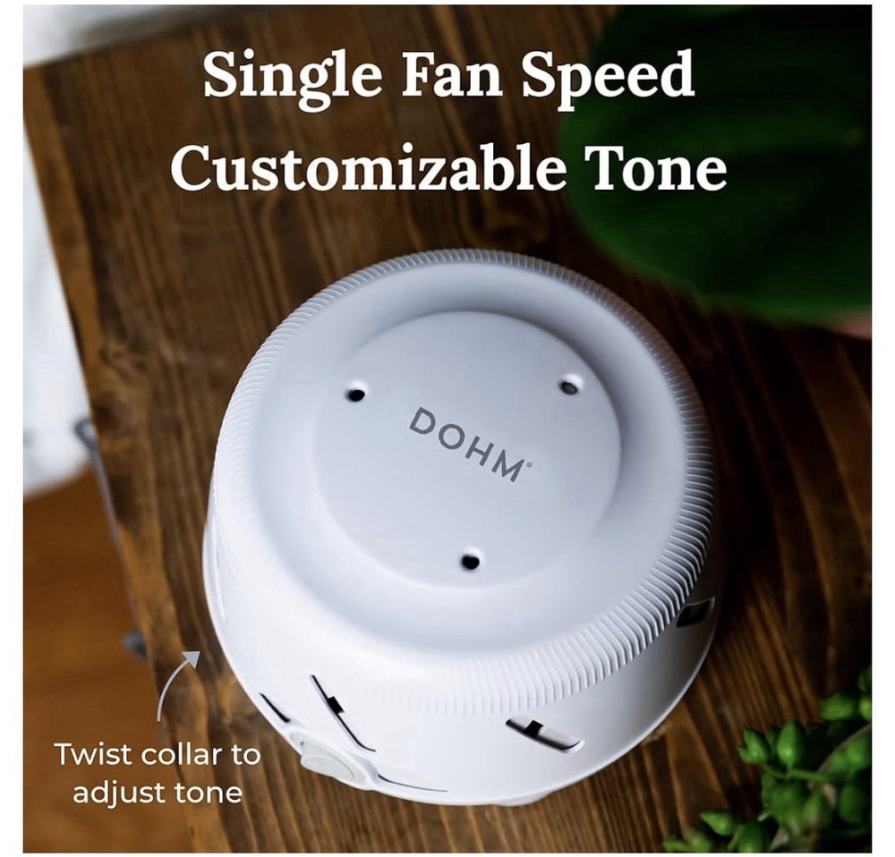 Yogasleep Dohm Uno White Noise Machine White Fan-Based Adjustable Tone