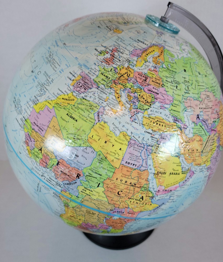 Globemaster 12" Textured Multi-Colored World Globe Pre-Owned