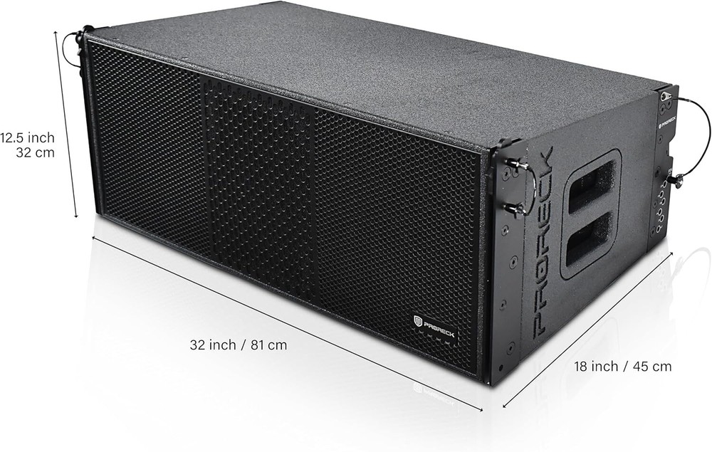 PRORECK Dual 10'' Powered DJ Line Array Speaker Full Range 5000W P.M.P.O