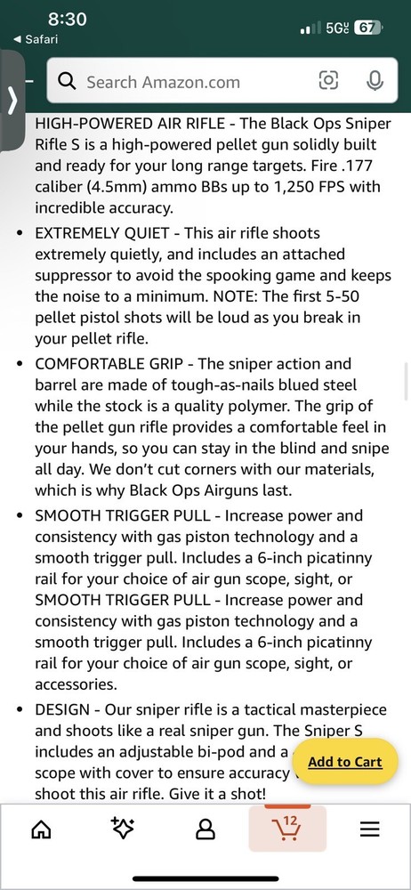 .177 Black Ops Air Rifle (modified)