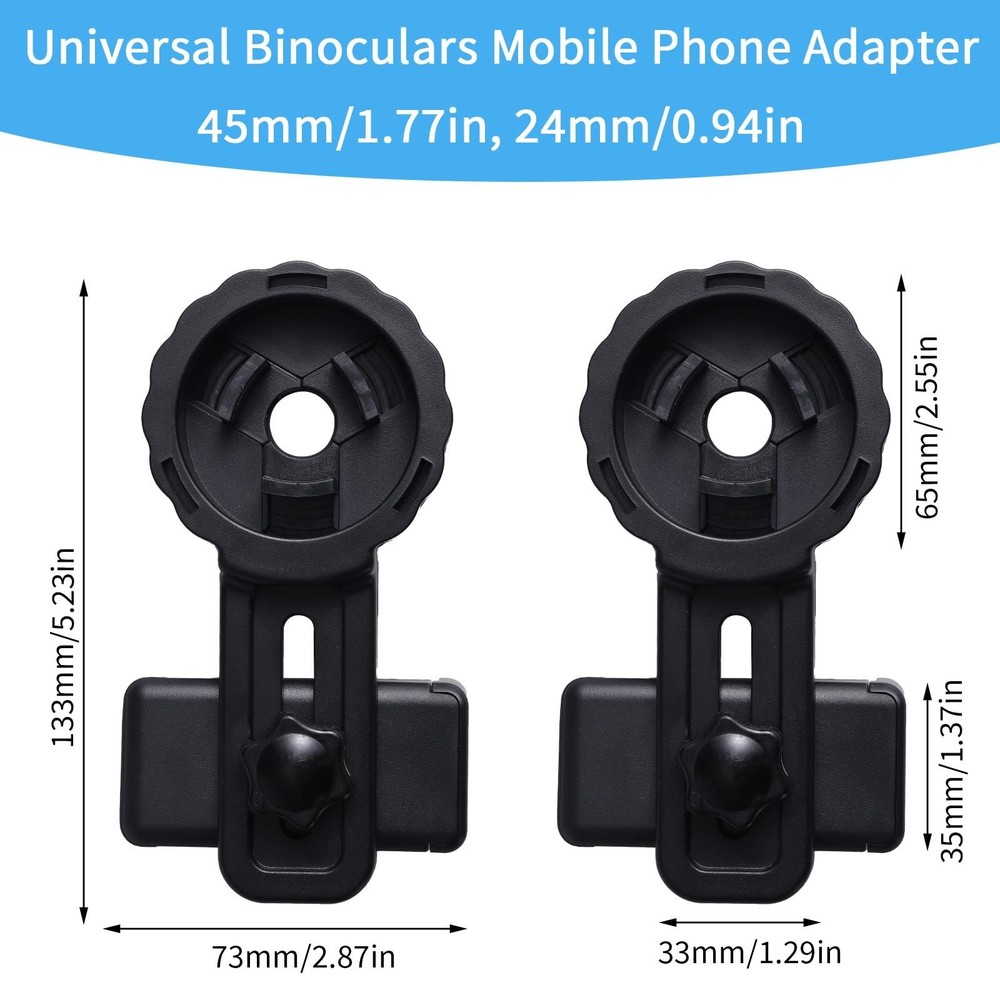 Universal Binocular Phone Adapter, 360°Rotatable Telescope Microscope Phone