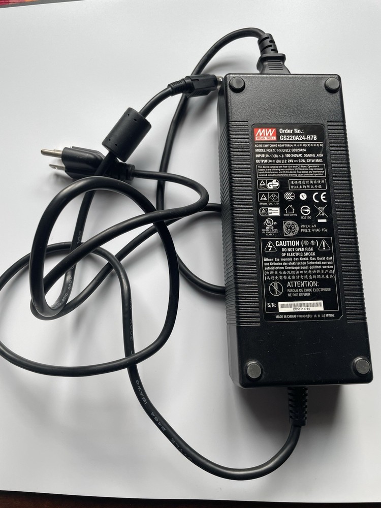 MakerBot Replicator 2 3D Printer Power Supply Charger Replacement Cord