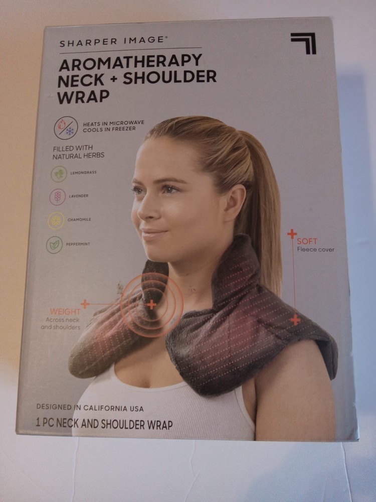 Sharper Image  Herbal Aromatherapy Neck & Shoulder  Wrap Hot Or Cold