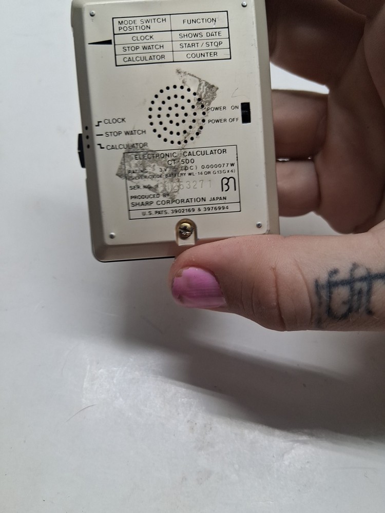 1980's Sharp ElsiMate CT-500 calculator, clock, stopwatch