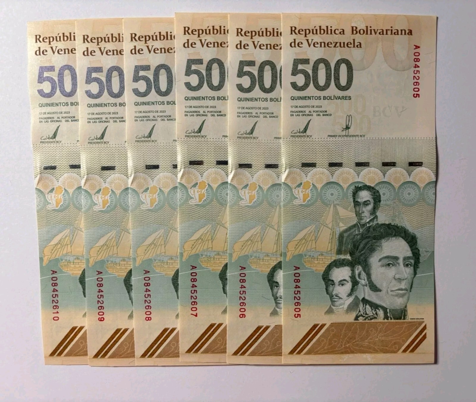VENEZUELA 500 DIGITALES 2024 New 500 Million Bolivar Series 10 Pcs