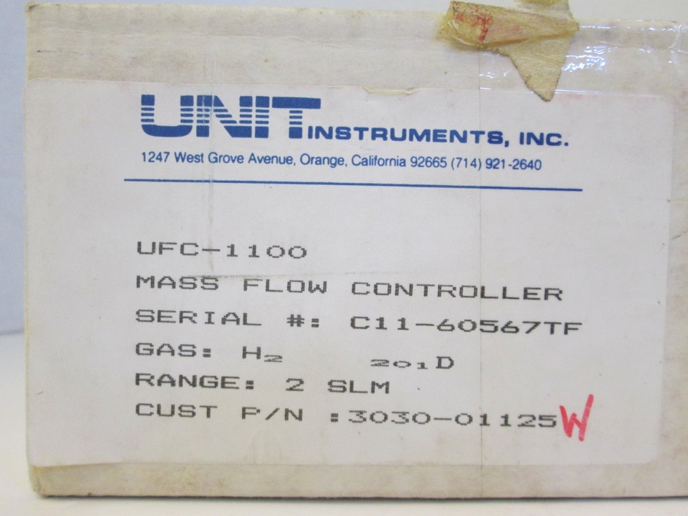 Unit UFC-1100 Mass Flow Controller, H2, 2 SLM, Refurbished