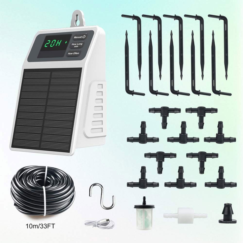 NEW Solar Watering Set Automatic Plant Irrigation Timer Irrigation System