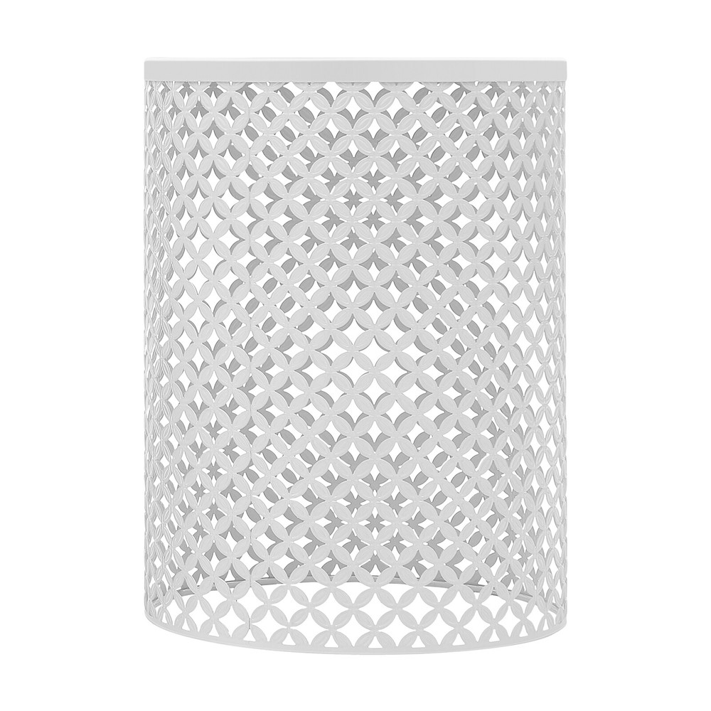 2PCSModern In/Outdoor Side Table Metal Frame Accent Table Round End Table Decor