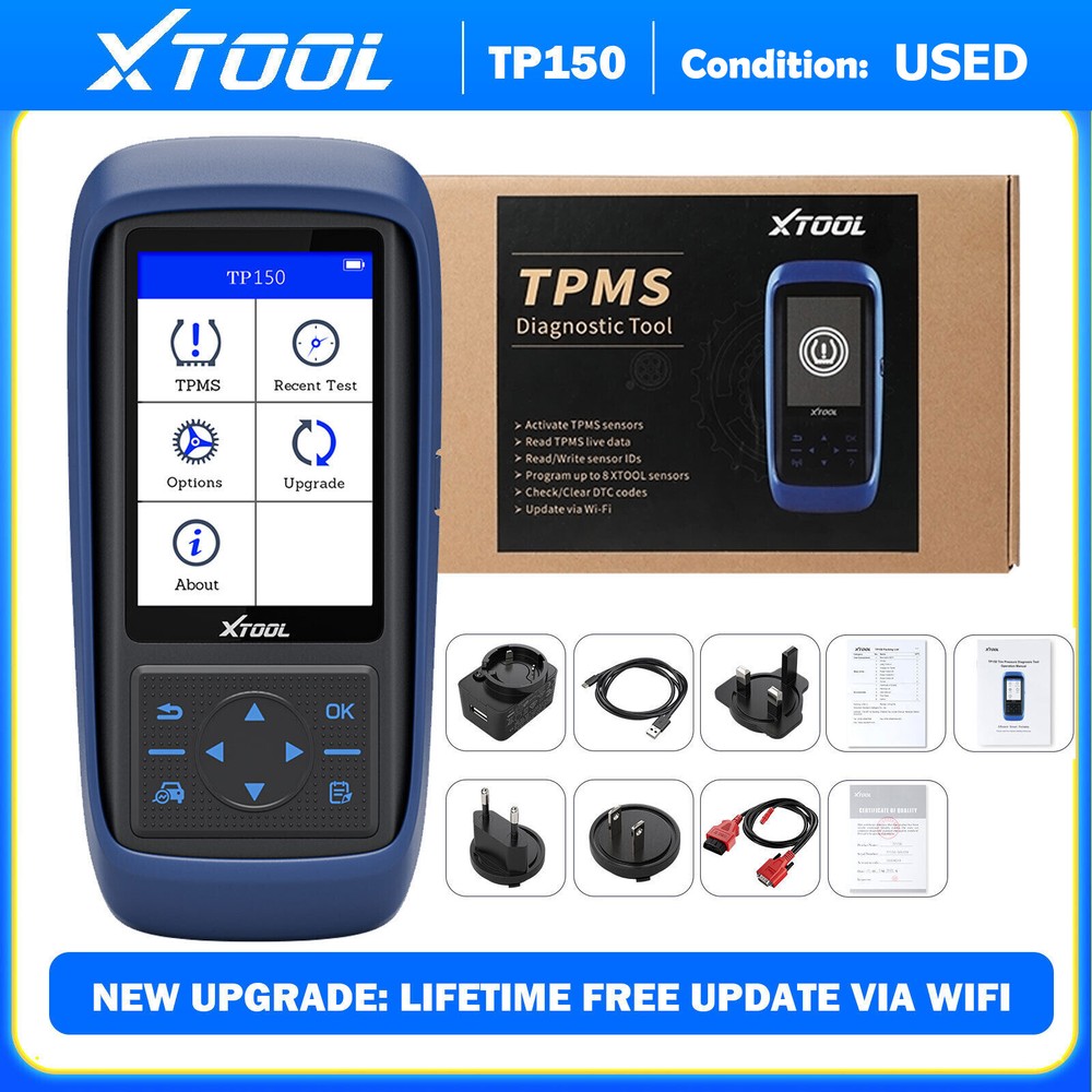 XTOOL TP150 TPMS Programmer Tire Pressure Sensor Relearn Reset Activate Tool