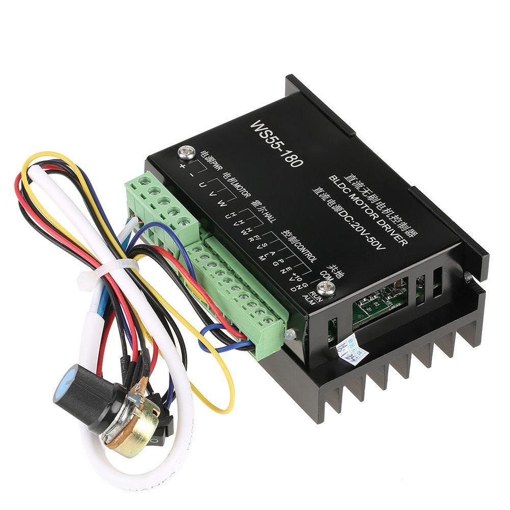 DC 20V-50V WS55-180 CNC Brushless Spindle BLDC Electromotor Driver Controller