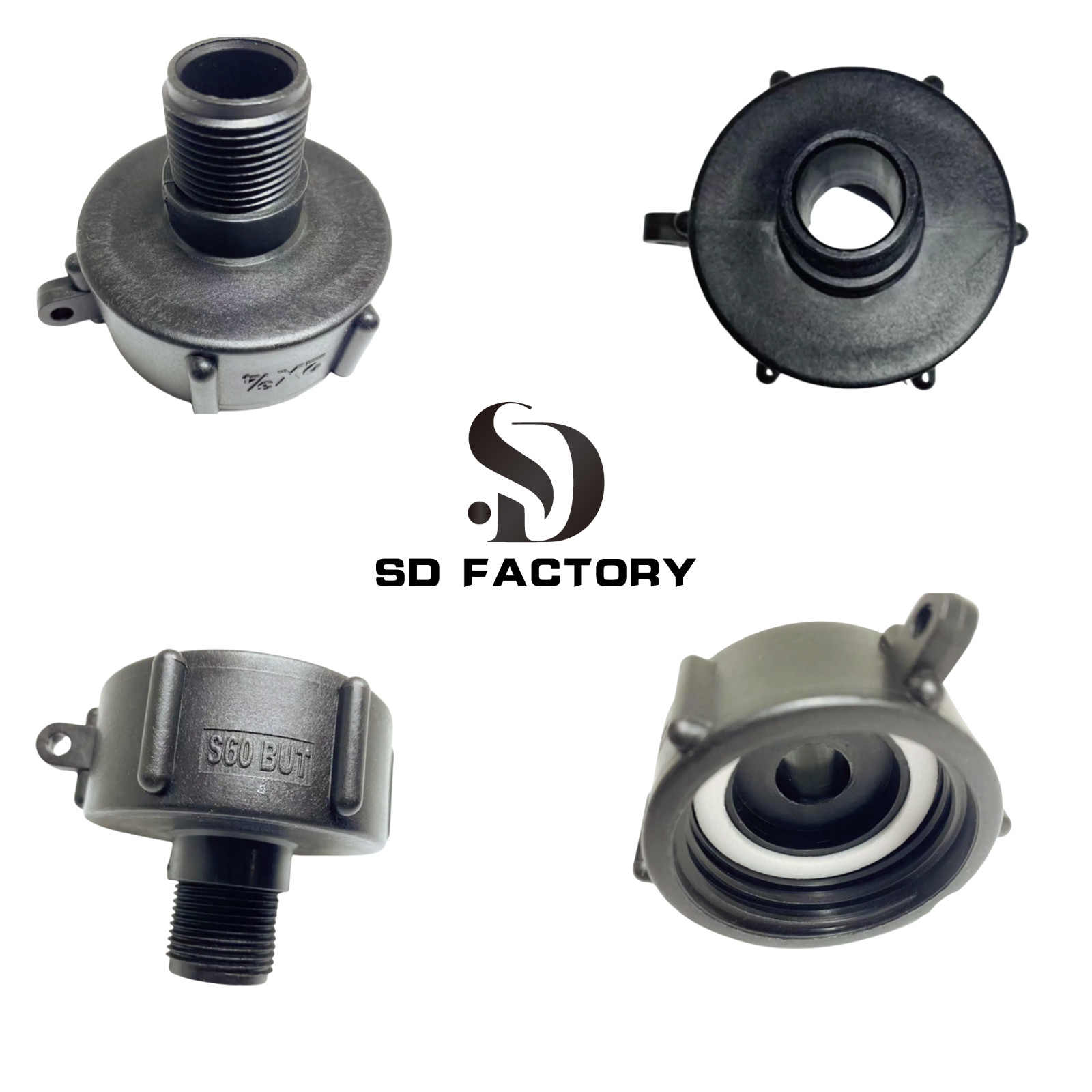 2 PK 275 330 IBC TOTE TANK DRAIN ADAPTER 2" COARSE THREAD X GARDEN HOSE ADAPTER