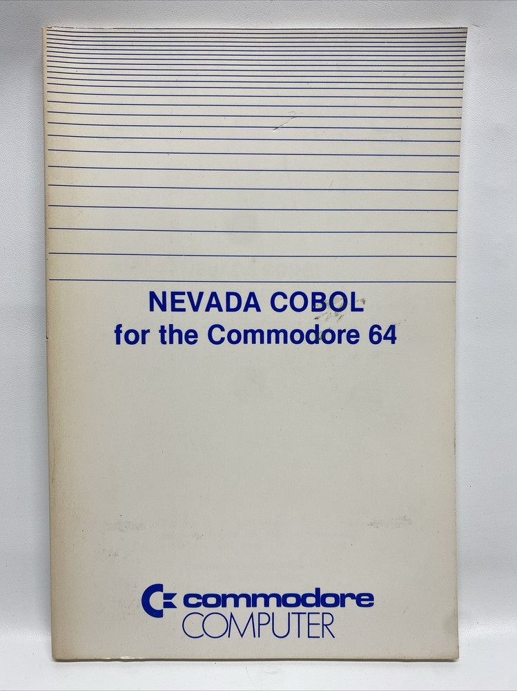 Nevada COBOL Commodore 64 Book Manual