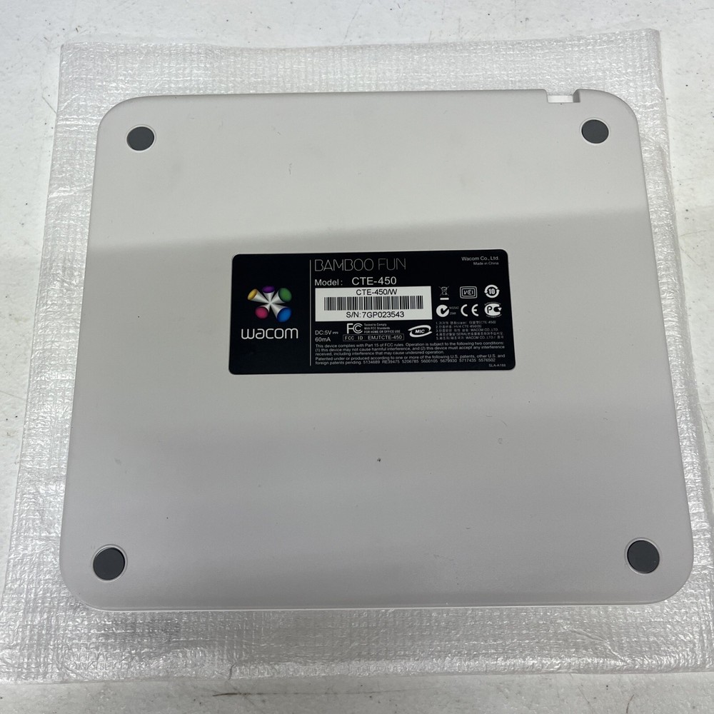 Wacom Bamboo Fun CTE450/K USB Drawing Tablet only - EUC