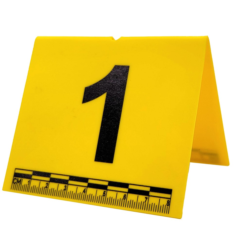 Evidence Tents with Scale, Numbered 1-20
