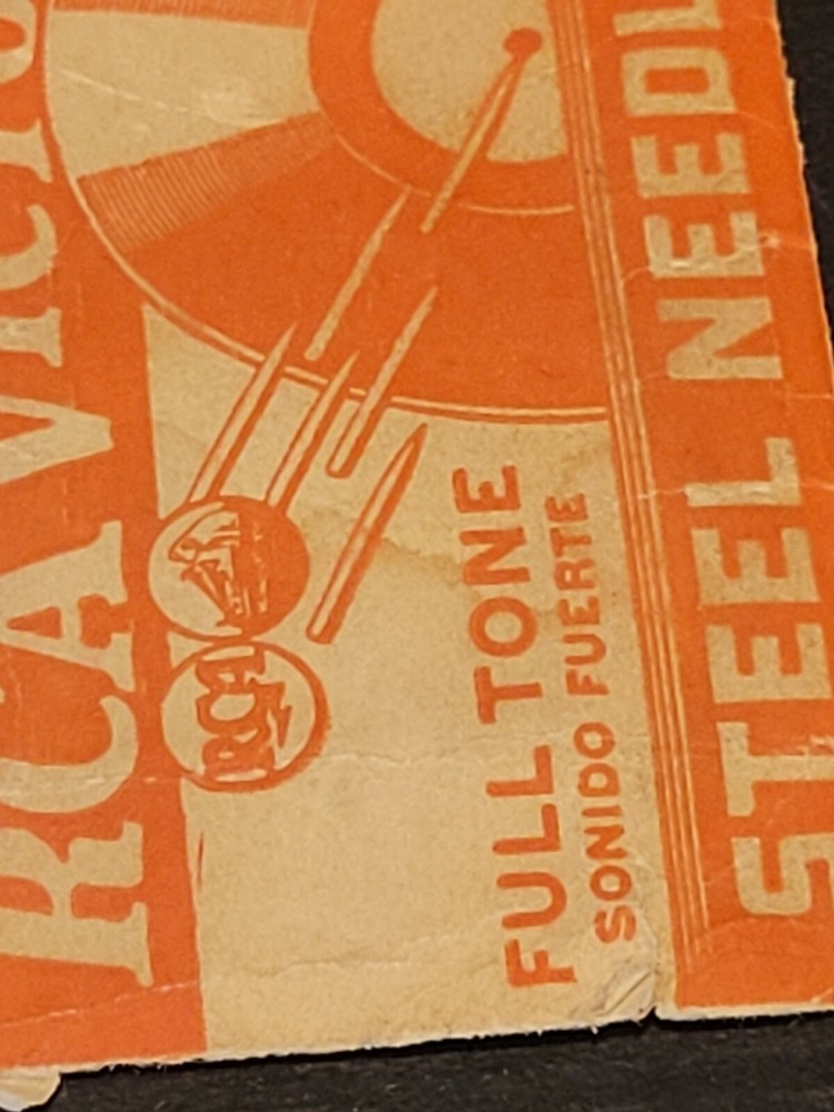 Gramophone phonograph needle packet rca victor empty
