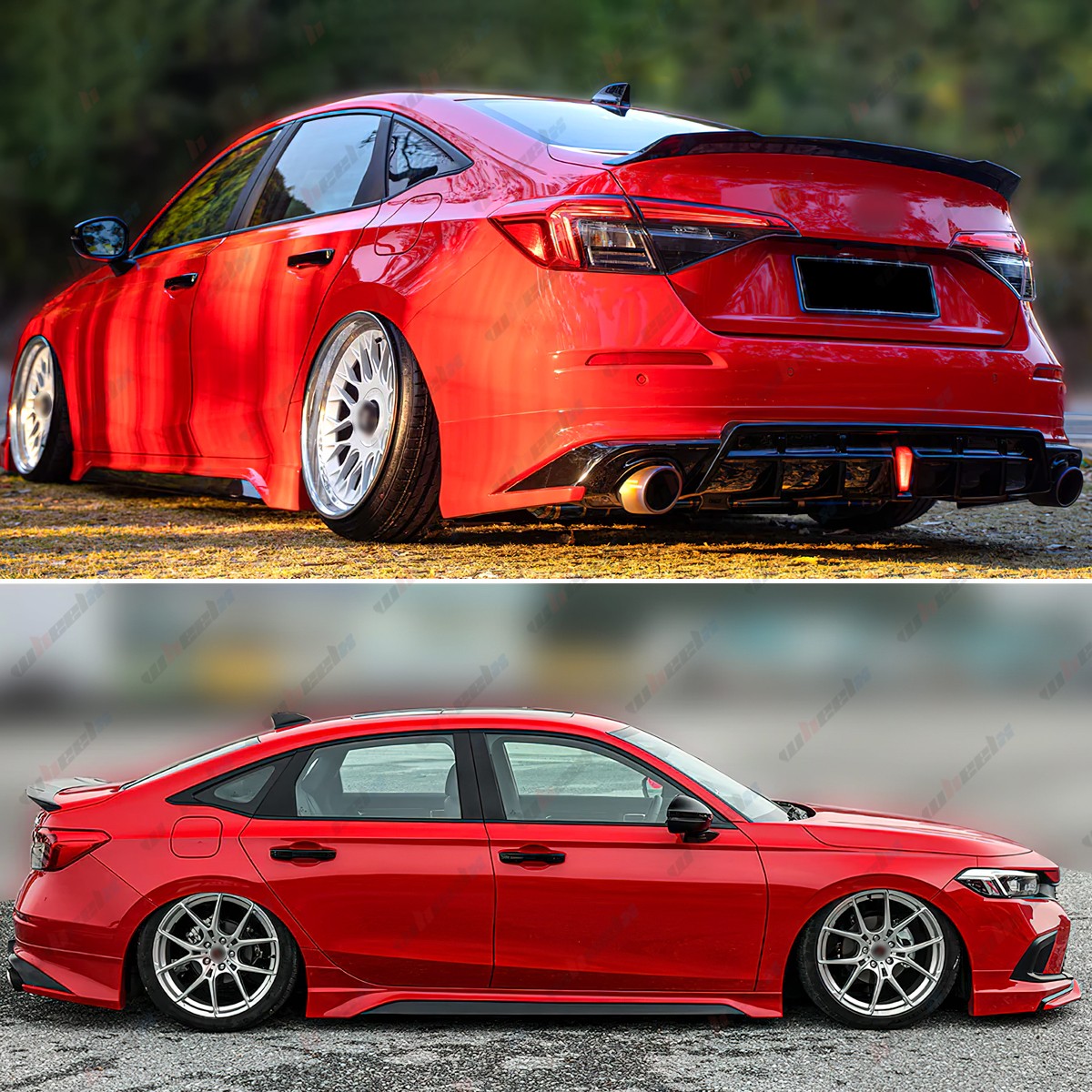 For 2022-2026 Honda Civic Yofer Gloss Black High Kick Duckbill Trunk Spoiler Lip