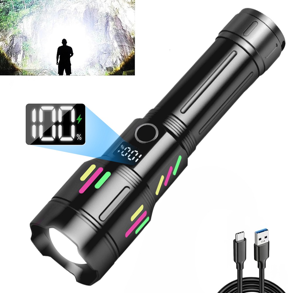 Rechargeable 990000000LM Super Bright LED Flashlight Tactical LED Work Light