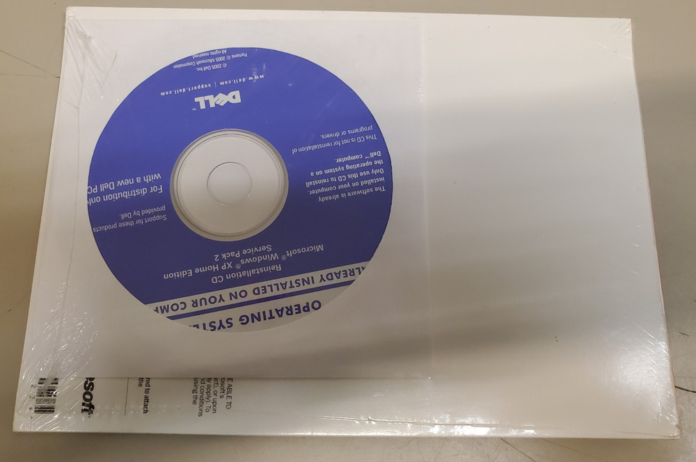 Microsoft Windows XP Home Edition for Distribution with Dell Version 2002 Sealed
