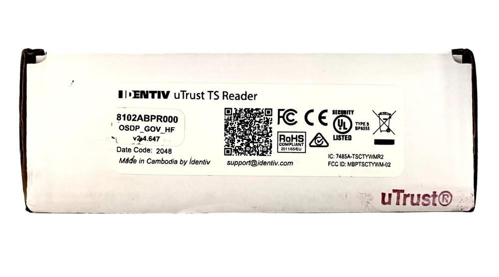 Identiv 8102ABPR000 uTrust TS Advanced Wall Mount Government Reader