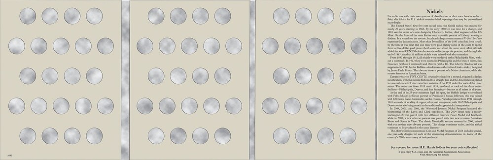 U.S. Nickels (Plain) - Official Whitman Coin Folder