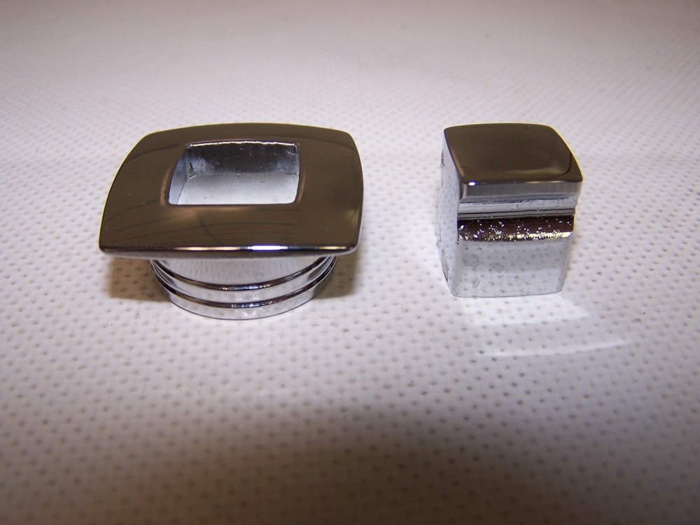 FS0451 VICTORY  Push Button Mechanism CHROME OVER BRASS FINISH W/RECTANGLE RING