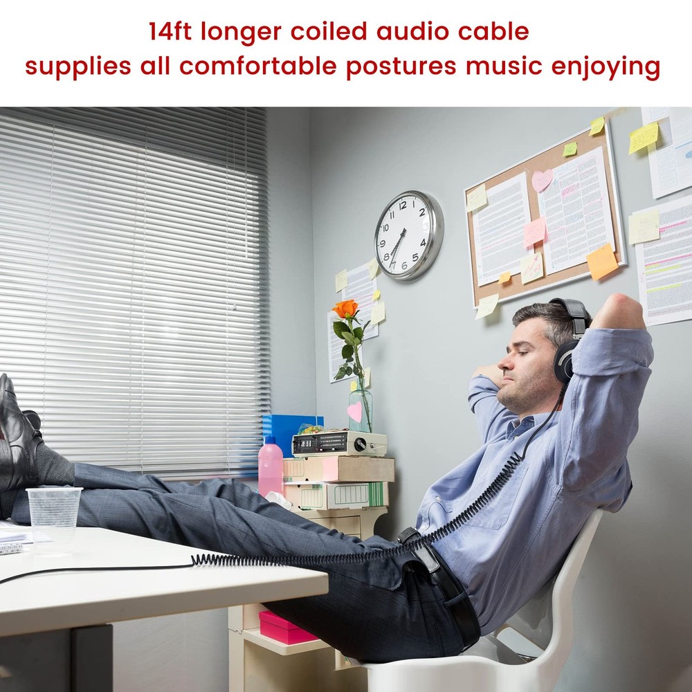 14ft ATH-M50x Replacement Coiled Headphone Cable