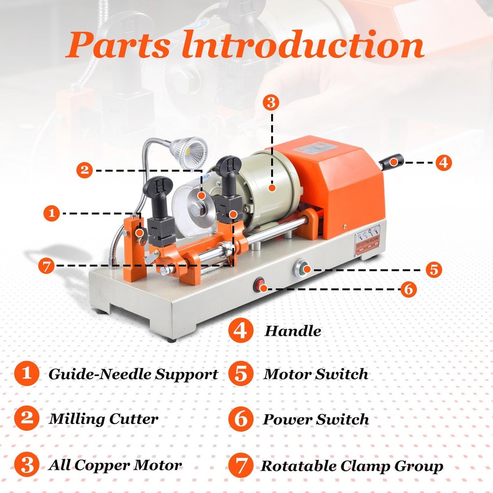Key Cutting Machine Commercial Key Duplicator Copy Machine Locksmith Tools