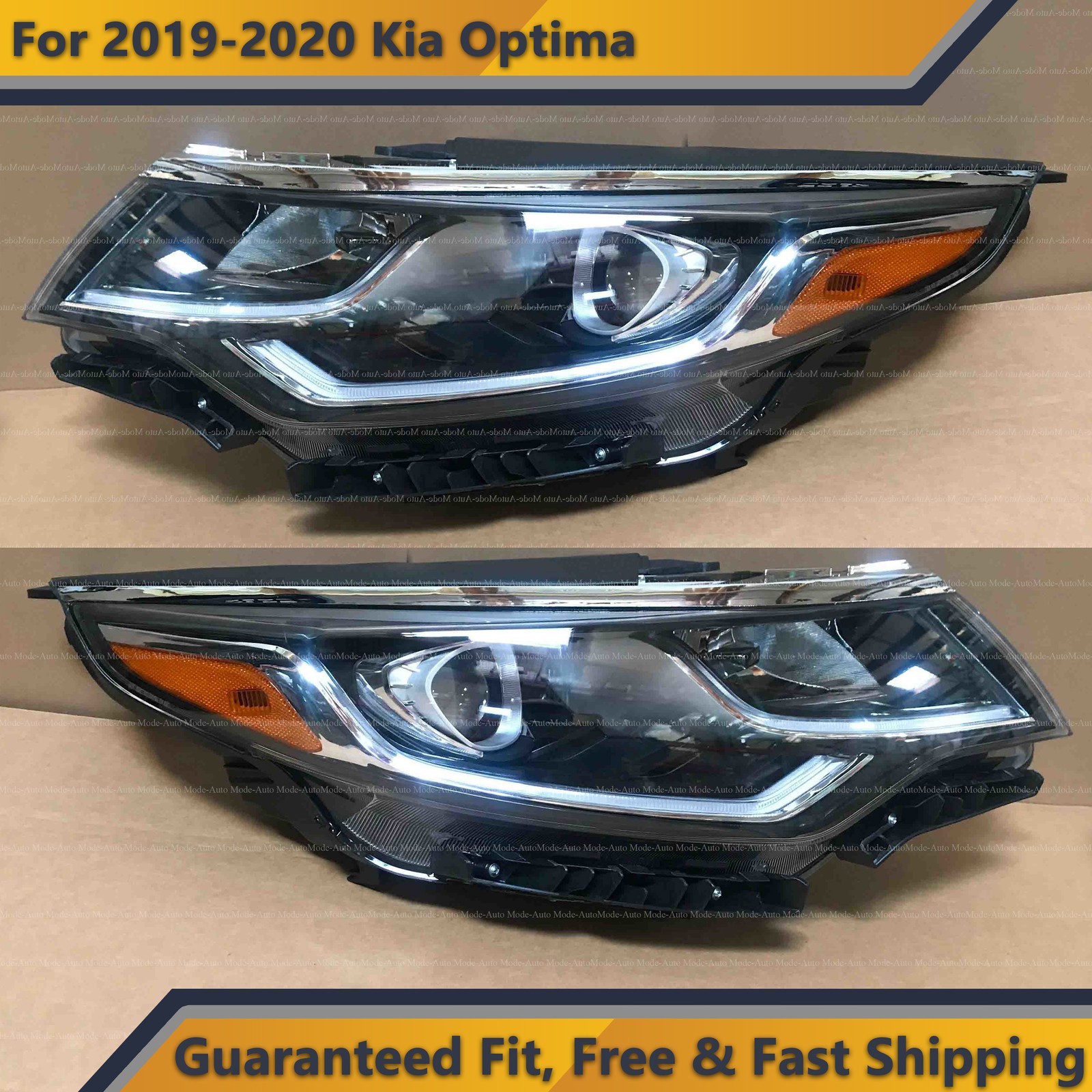 Headlight for 2019 2020 Kia Optima 92101-D5500 92102-D5500 Projector LED DRL 2pc