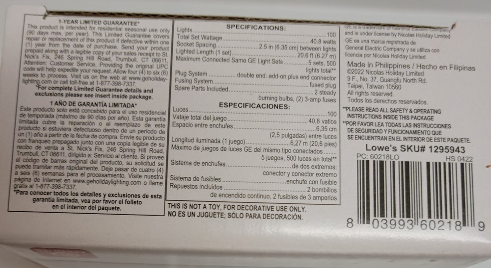 2 BOXES GE 100-CT STRING-A-LONG GOLD STRING LIGHTS - GREEN WIRE HOLIDAY MINI