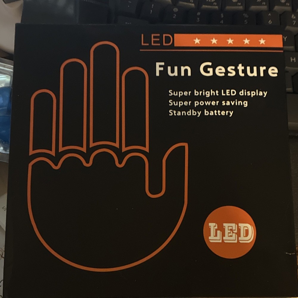 Fun Gesture LED Hand Sign Light Remote Controlled Car Window Gesture