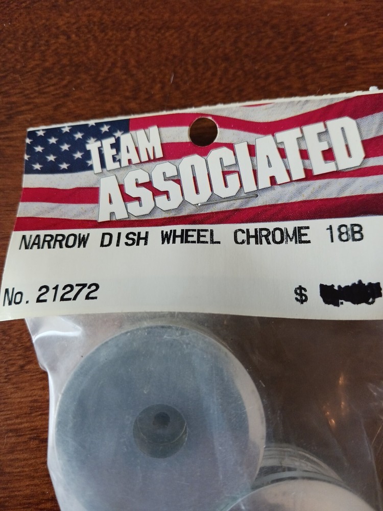 Team Associated 18B Narrow Dish Wheels Chrome # 21272