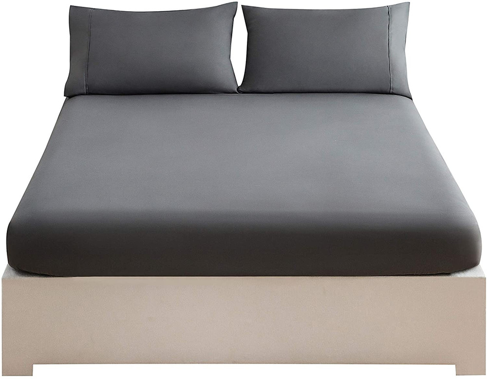 Mohap Bed Sheet Set 4 Piece Bedding Sheets & Pillowcases Set Brushed Microfiber