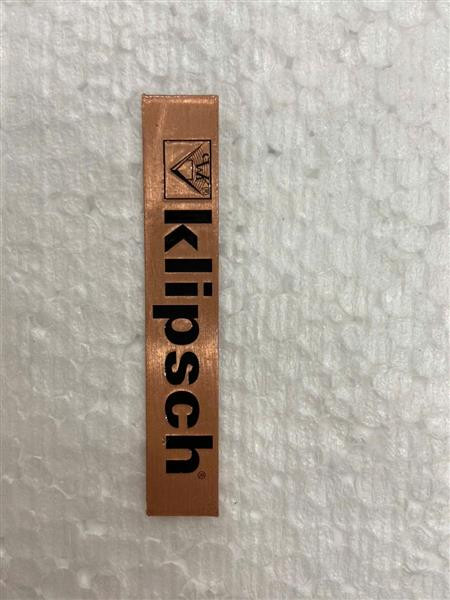 [New] Klipsch Badge Logo Emblem-Solid Copper Look, Pair for Speakers