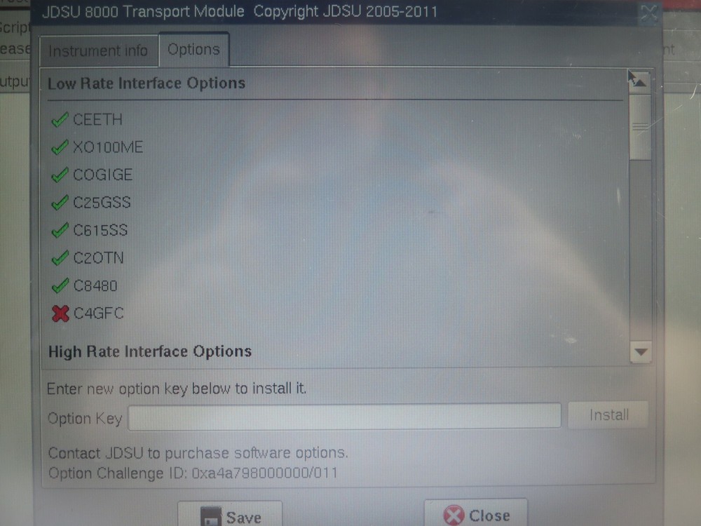 JDSU T-BERD 8000 Scalable Multitest Platform Transport Module