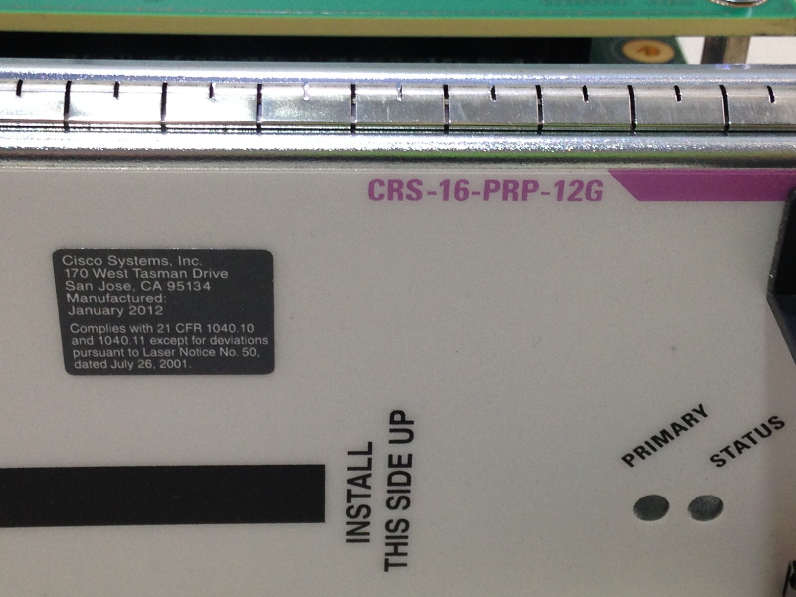 CISCO CRS-16-PRP-12G 16 SLOT LINE CHASSIS PERFORMANCE ROUTE PROCESSOR RP CARD