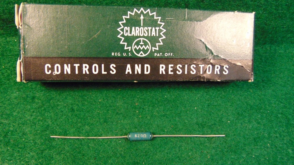 CLARO 820 OHM 3 WATT CERAMIC WIREWOUND POWER RESISTOR NOS