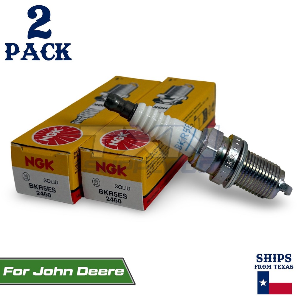 2 Pack NGK Spark Plug - For John Deere Lawn Tractor E130 M78543