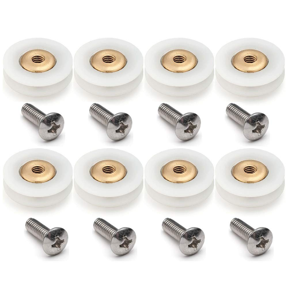 Replacement Shower Door Rollers/Runners/Wheels 19 millimeters, 19mm-8cs