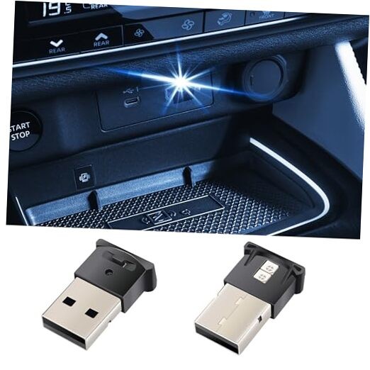 Mini USB LED Car Light, DC 5V Intelligent Interior Car Lights, USB-A*2