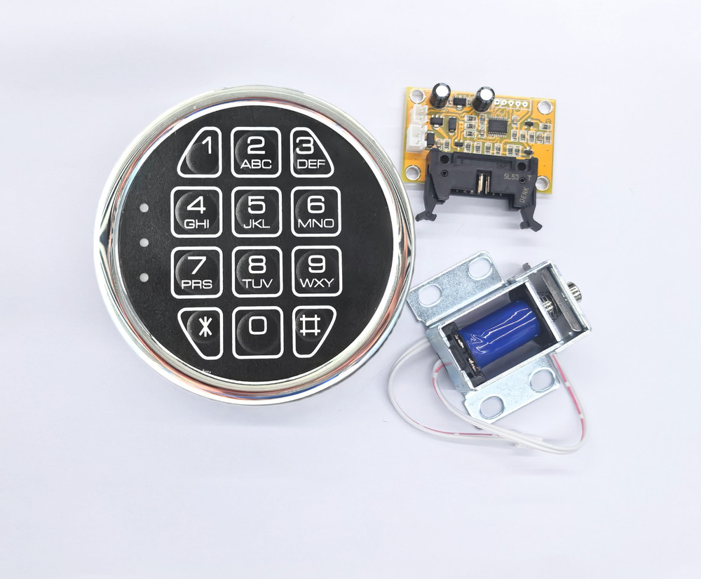 Gun Safe Replacement Lock Chrome Digital Keypad DIY Electronic Solenoid Lock
