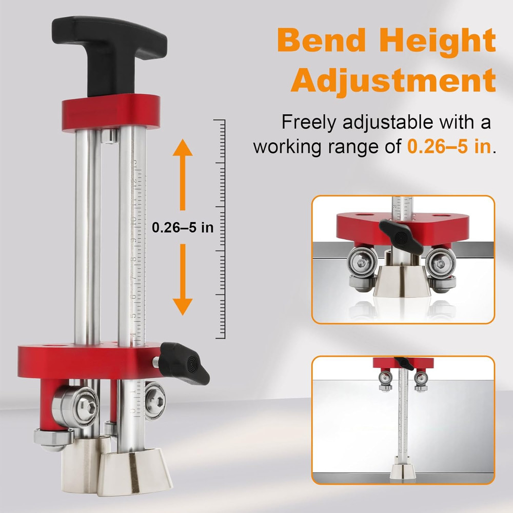 Single-Station Sheet Metal Roller Bender | 0-100° Angle, 5-75mm Depth