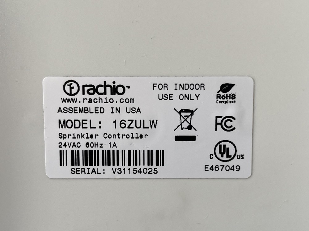 Rachio 16-Zone Smart Sprinkler Controller 16ZULW-C - Unit Only