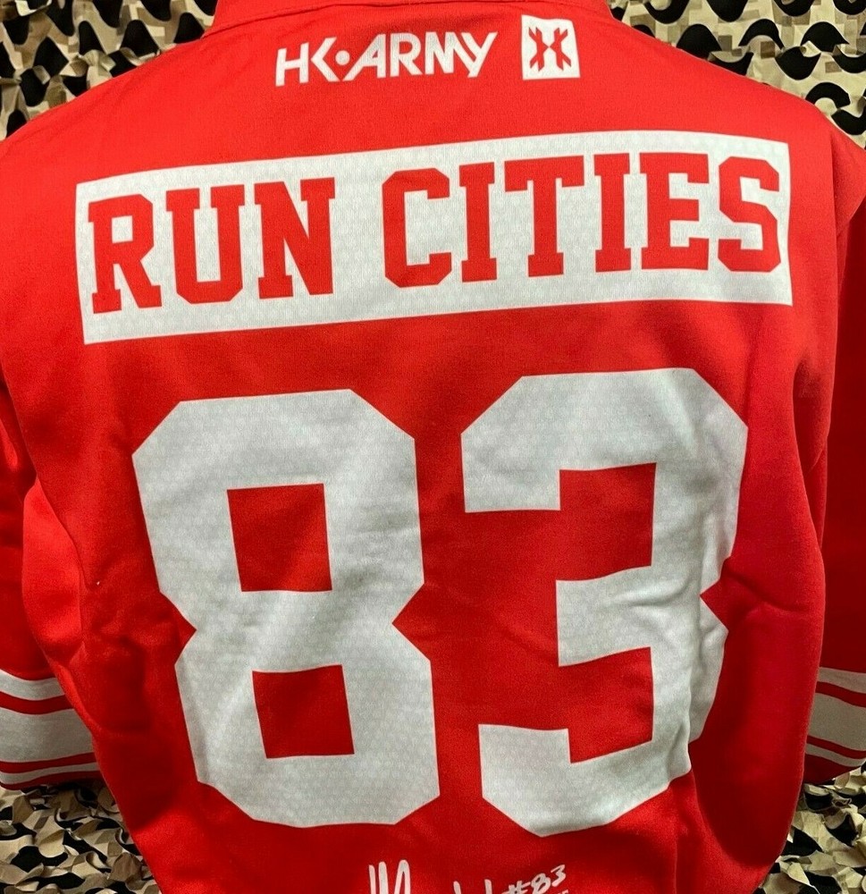 NEW HK Army Run Cities Pull Over Hooded Sweatshirt - Red - Medium