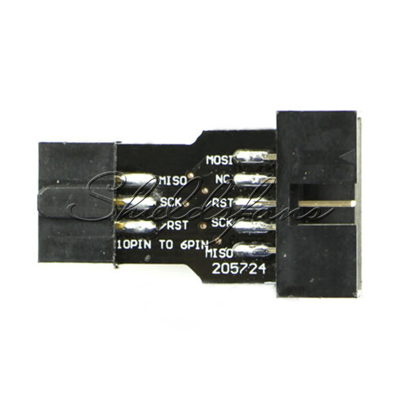 10-Pin to 6 Pin Adapter for ATMEL USB ISP AVR Programmer USBa