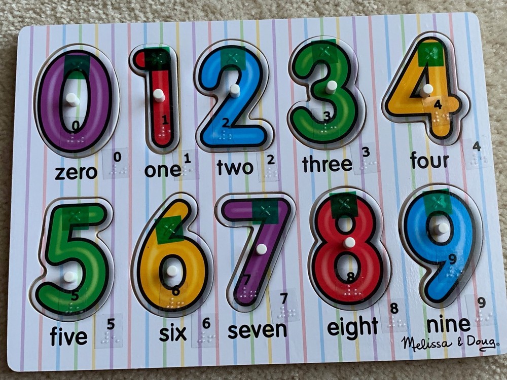 Numbers Form Puzzle with Print and Braille