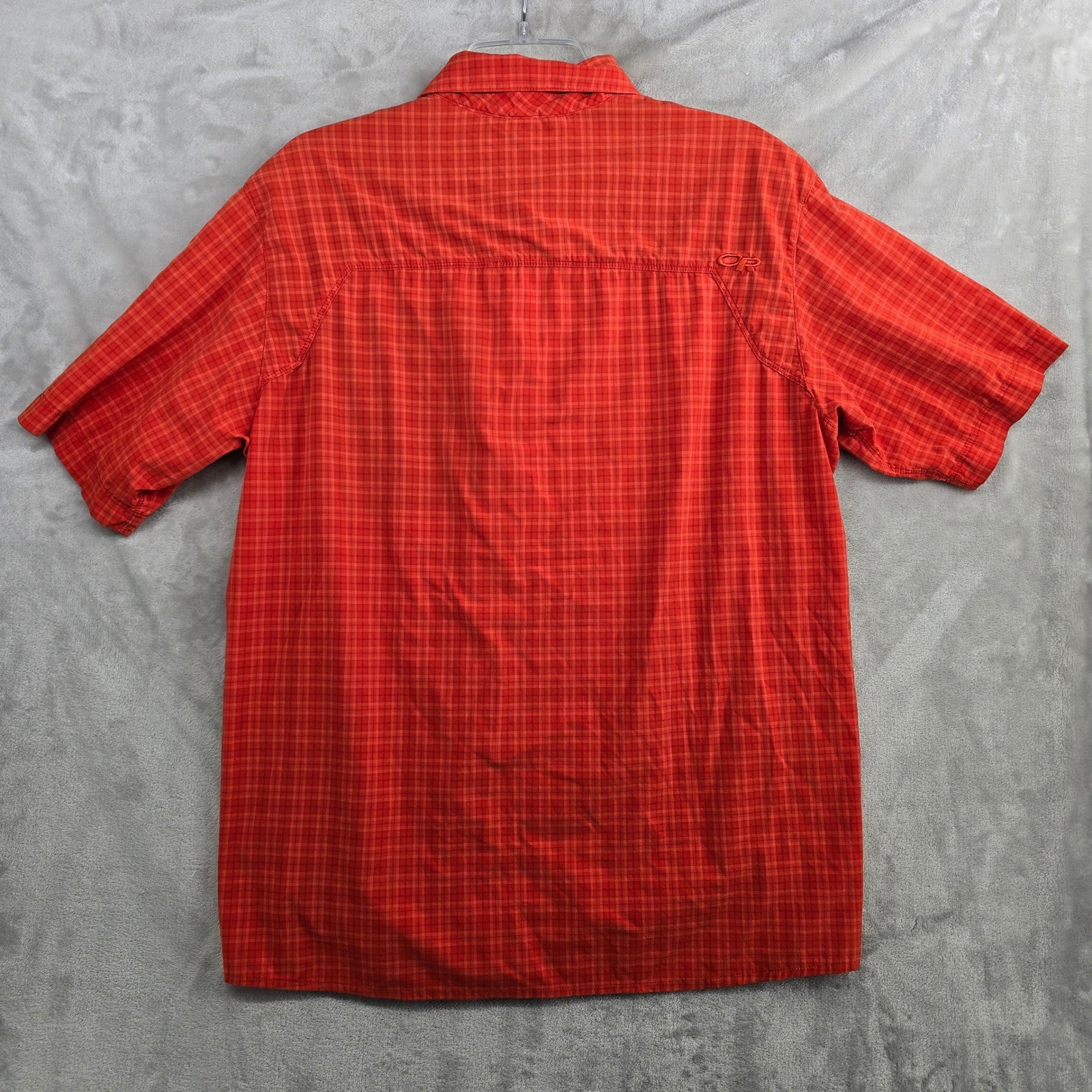 Outdoor Research Men's Astroman Plaid Snap Button Short Sleeve Shirt Large