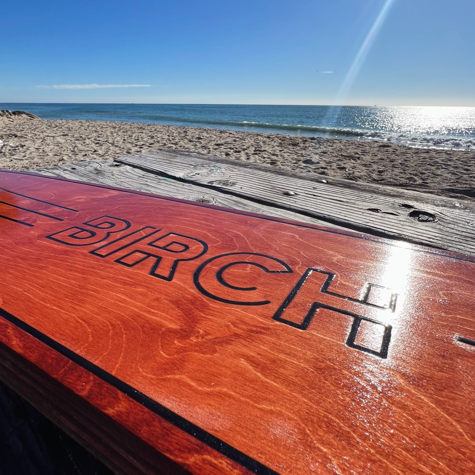 BIRCH 60" LOG Cruising Longboard Skateboard - DECK ONLY made in California